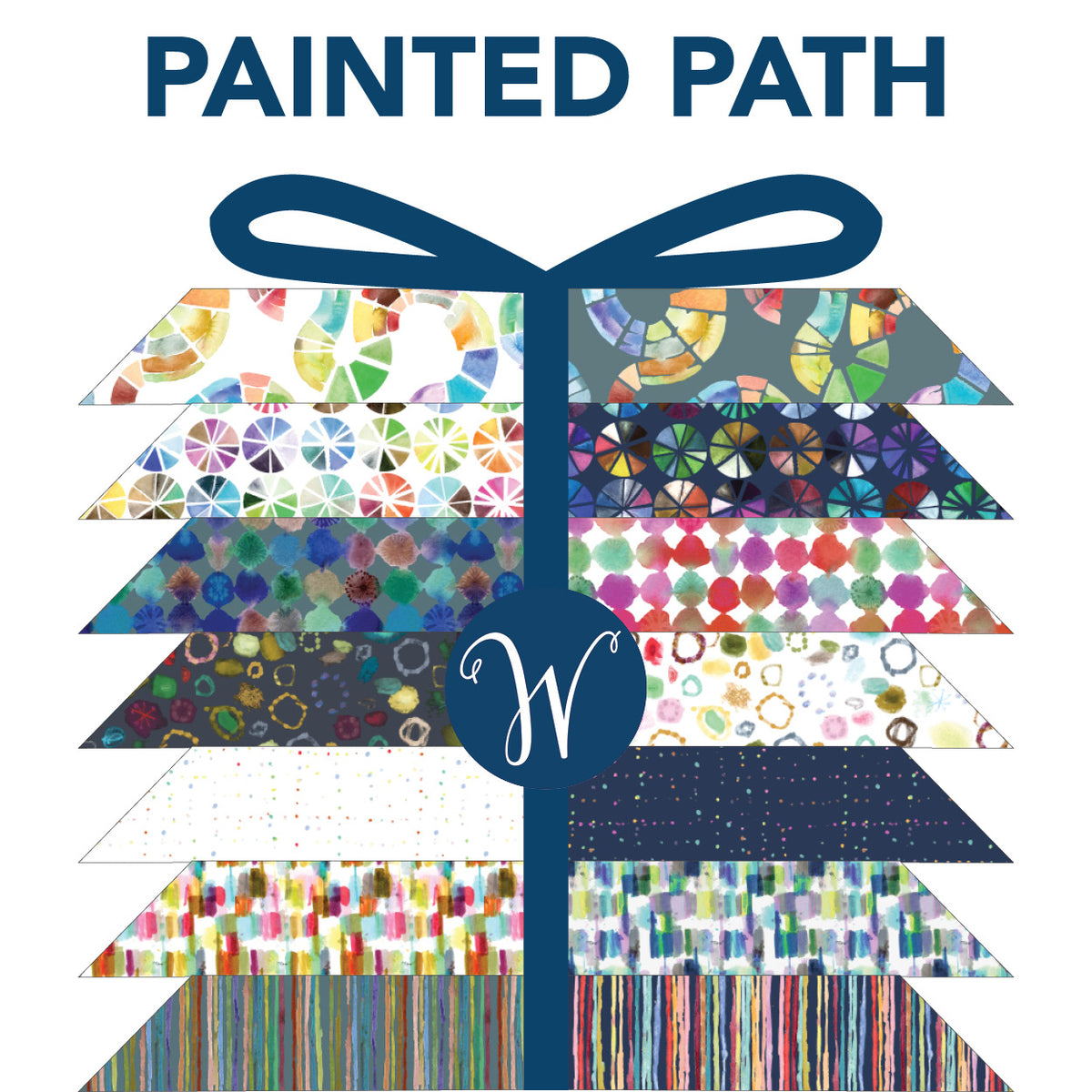 Painted Path -17 Pc Fat Qtr Bundle-Windham Fabrics-FATQPNTP-X