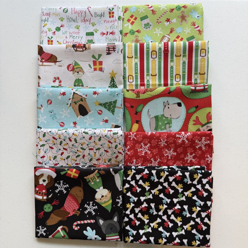 Merry Woof Mas-Fat Quarter Bundle 10 Pcs-StudioE-FQB-MerryWoofMas