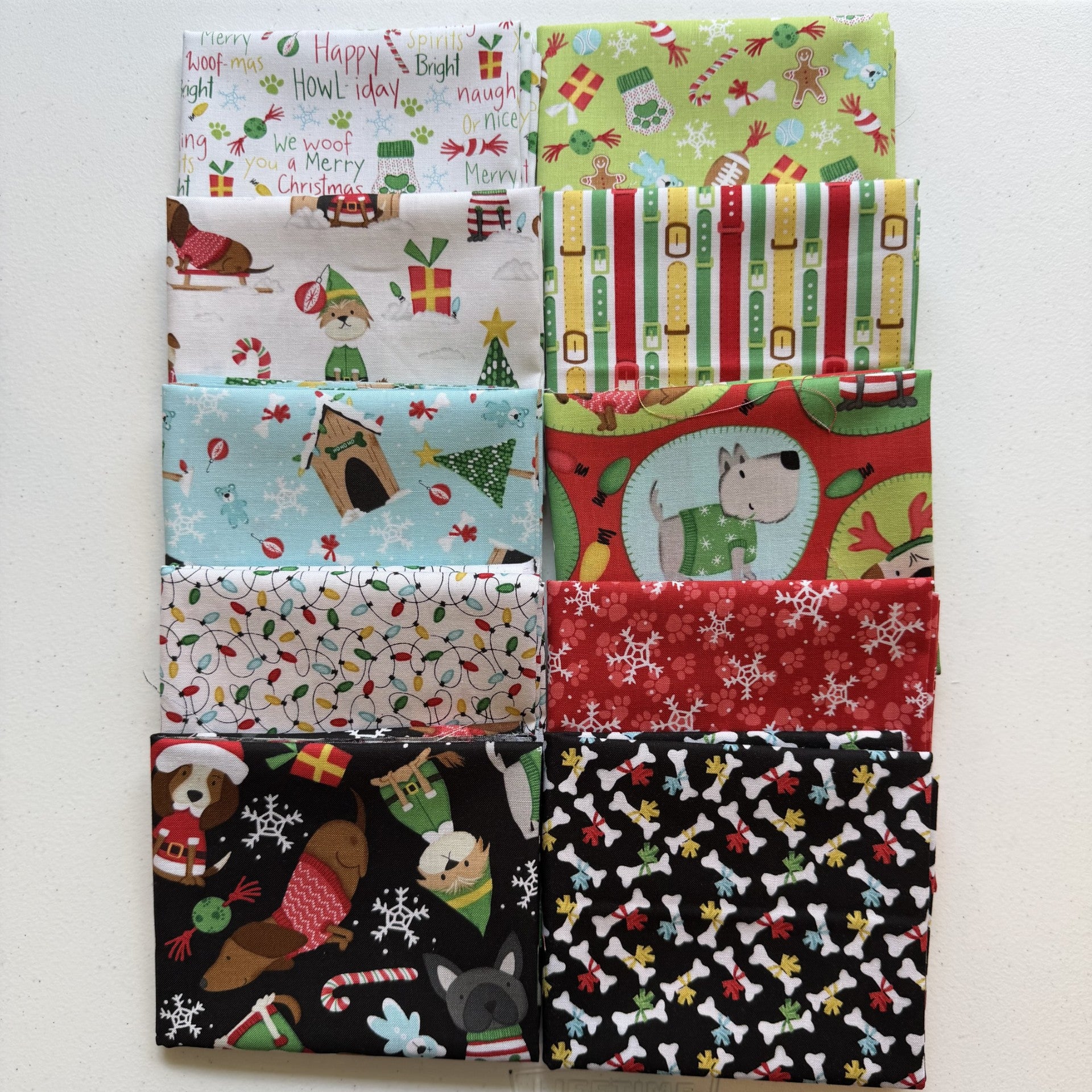 Merry Woof Mas-Fat Quarter Bundle 10 Pcs-StudioE-FQB-MerryWoofMas