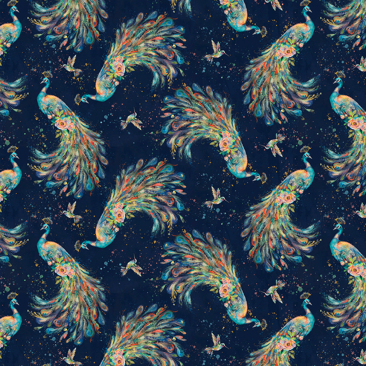 Flourish & Grace-Midnight Feathers-Navy-StudioE-24559-NVY