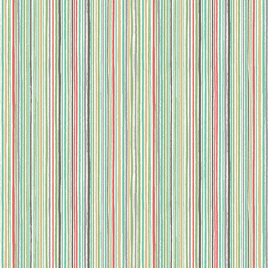 COMING SOON! - Pooch -Fine Stripe Multi-Andover Fabrics-MU-237-M