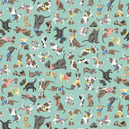 COMING SOON! - Pooch -Pals Teal-Andover Fabrics-MU-257-T
