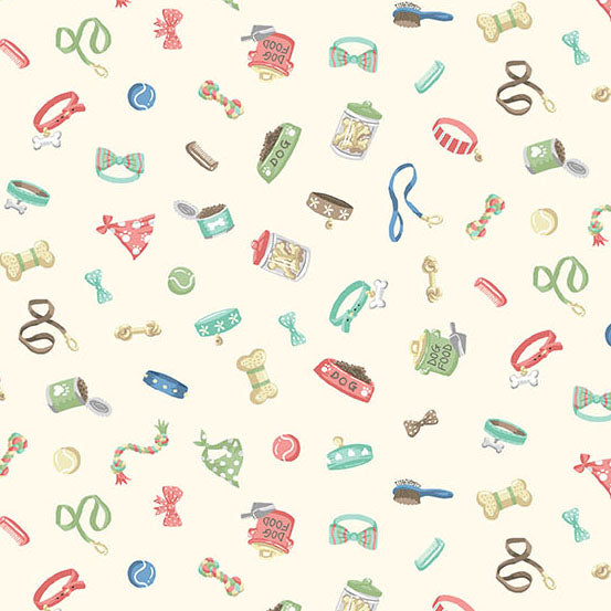COMING SOON! - Pooch -Accessories Cream-Andover Fabrics-MU-258-Q