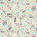 COMING SOON! - Pooch -Text Cream-Andover Fabrics-MU-259-Q