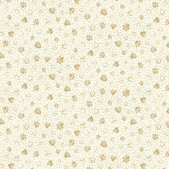 COMING SOON! - Pooch -Paws Creme-Andover Fabrics-MU-260-Q