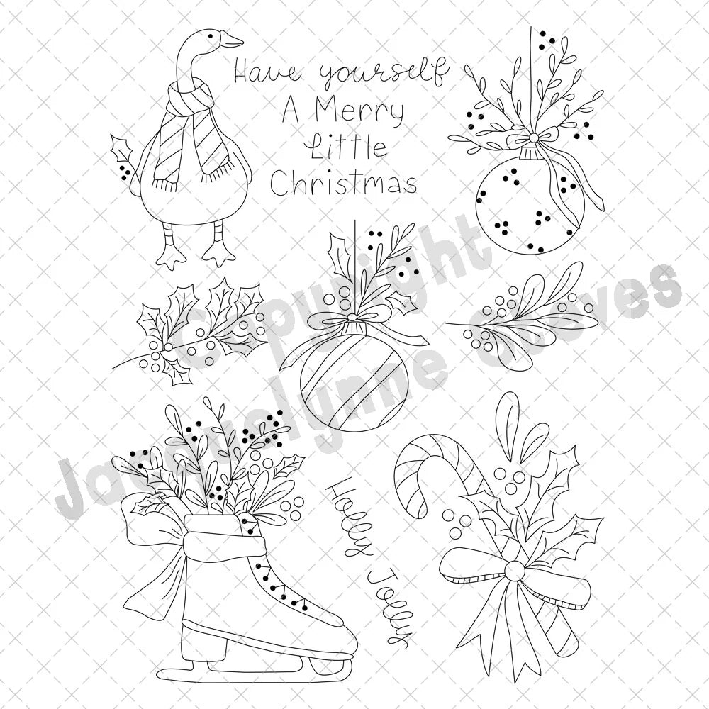 Stick & Stitch Embroidery Sheet-Merry Little Christmas-The Art of Home-SS-011