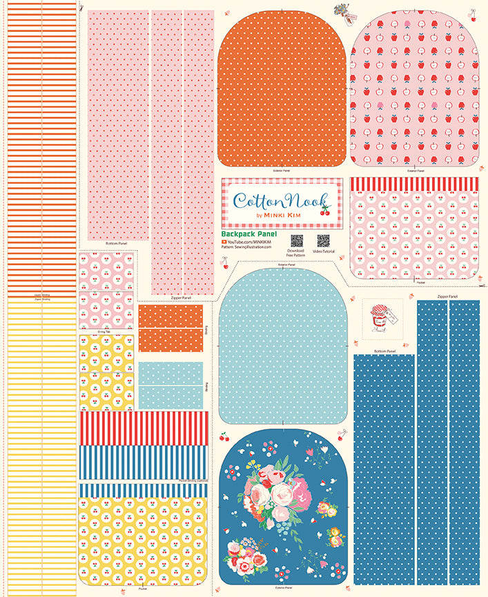 AUG 2026 - COMING SOON! -Cotton Nook-Backpack Panel-Riley Blake Designs-P17979 Panel