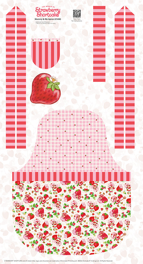 NOV 2026 - PRE-ORDER NOW! - The World of Strawberry Shortcake™-Child Apron Panel-Riley Blake Designs-P18569 Panel