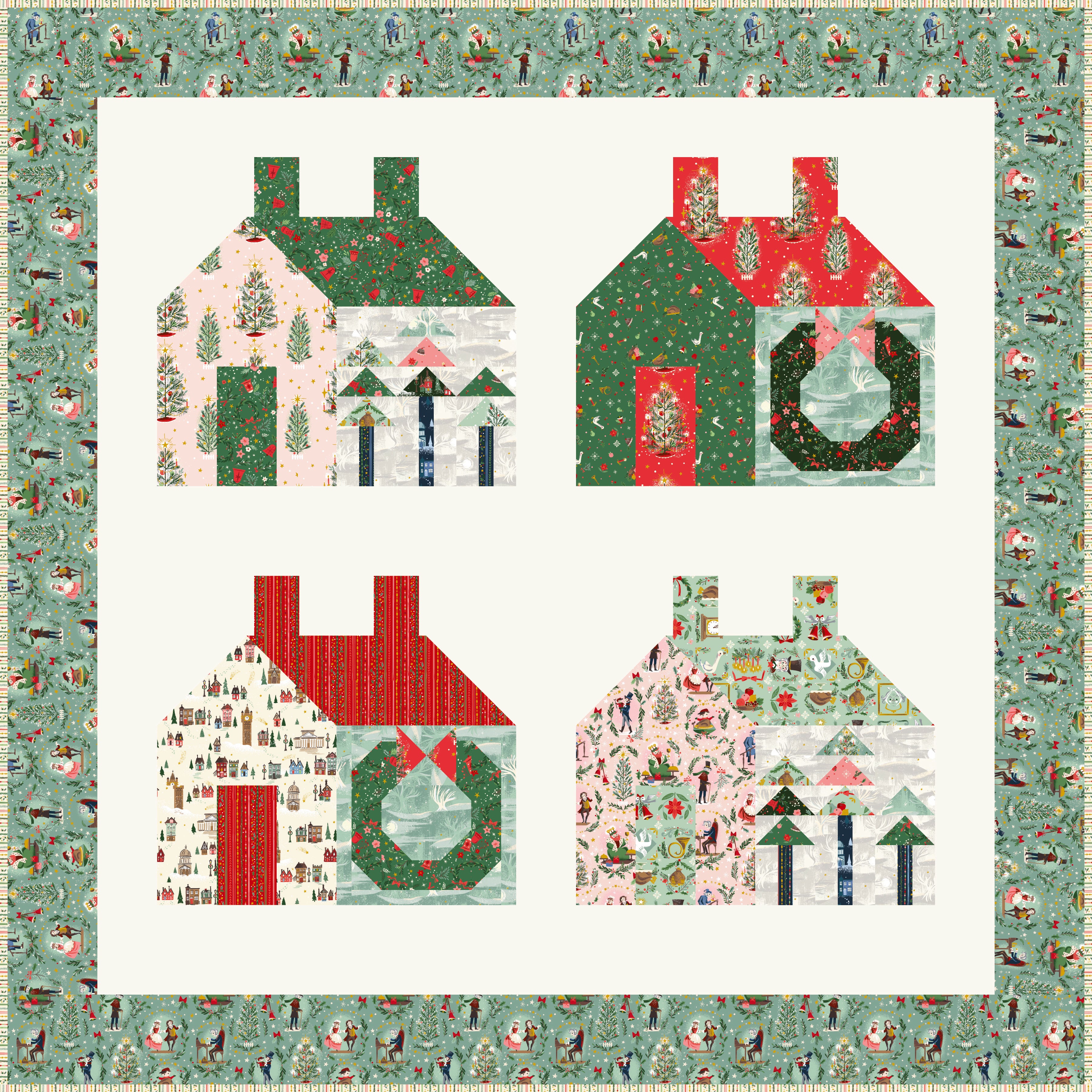 Christmas Home Quilt Pattern-Jen Belnap Design-P194-CHRISTMASHOME