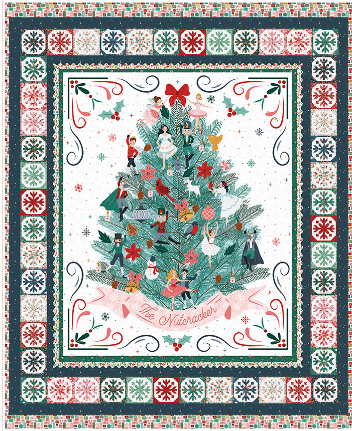 Nutcracker Tradition-Decorate the Tree Panel-Riley Blake Designs-PD17678-Panel