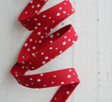 Premium 1/2" Double Fold Bias Binding 100% Cotton-Red Dot-BPB Red Dot 1/2