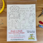 Stick & Stitch Embroidery Sheet-Home is where the Cat is-The Art of Home-SS-006