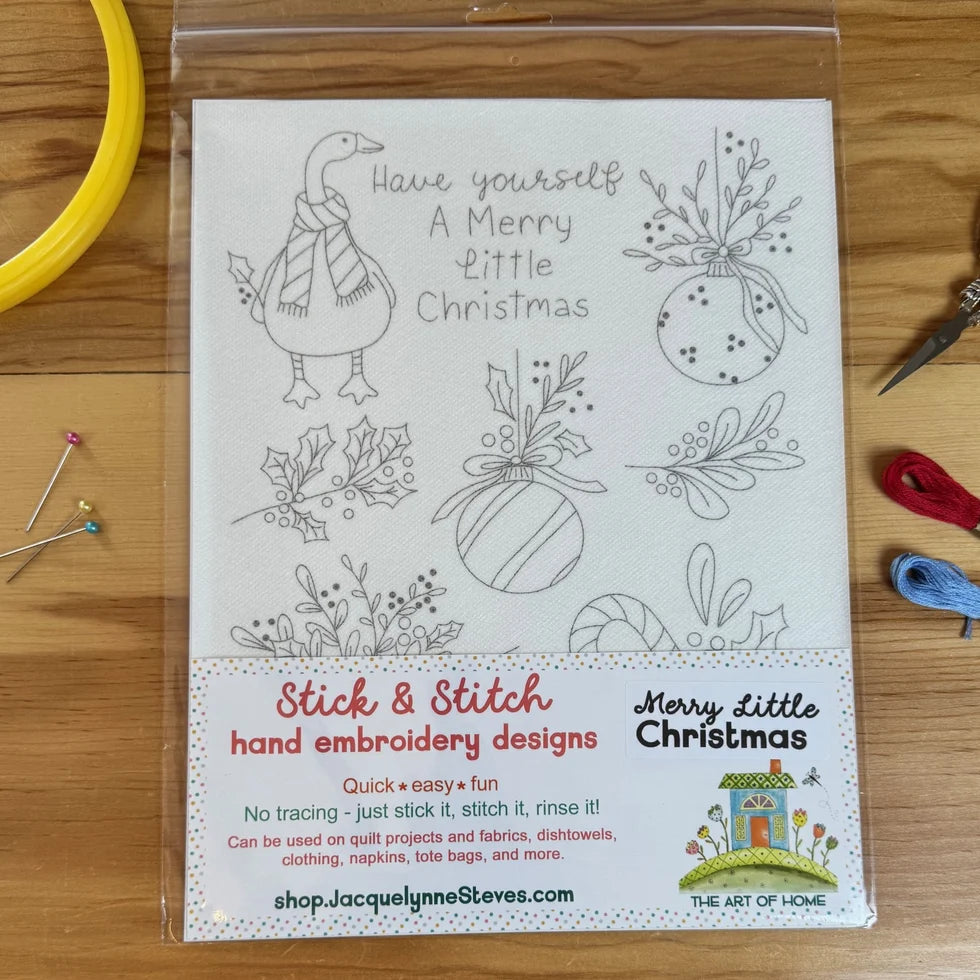 Stick & Stitch Embroidery Sheet-Merry Little Christmas-The Art of Home-SS-011
