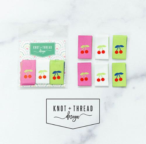 Sew in Labels Cherries-Knot And Thread Design-KAT LAB10
