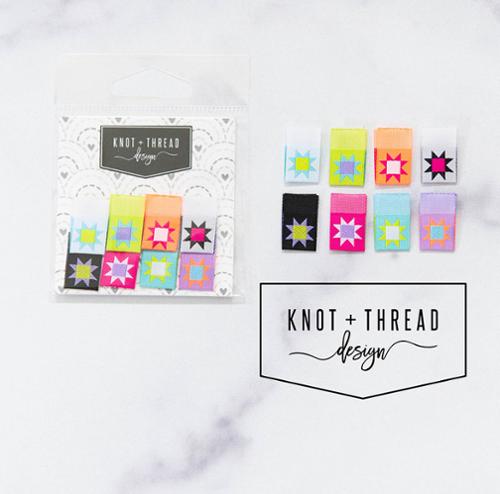 Sew in Labels Sawtooth Star-Knot And Thread Design-KAT LAB5