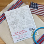 Stick & Stitch Embroidery Sheet-Stars & Stripes-The Art of Home-SS-009