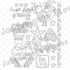 Stick & Stitch Embroidery Sheet-Stars & Stripes-The Art of Home-SS-009