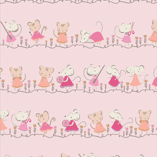 Minikin Friends Blush-Tails & Threads-Art Gallery Fabrics-TAT39912
