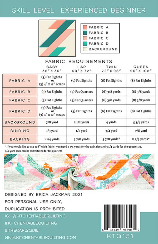 The Carly Quilt-By Erica Jackman-Kitchen Table Quilting-KTQ 151