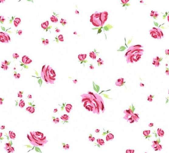 Stolen Moments-Tossed Roses Blanc-Poppie Cotton-SM25313 U-Pick
