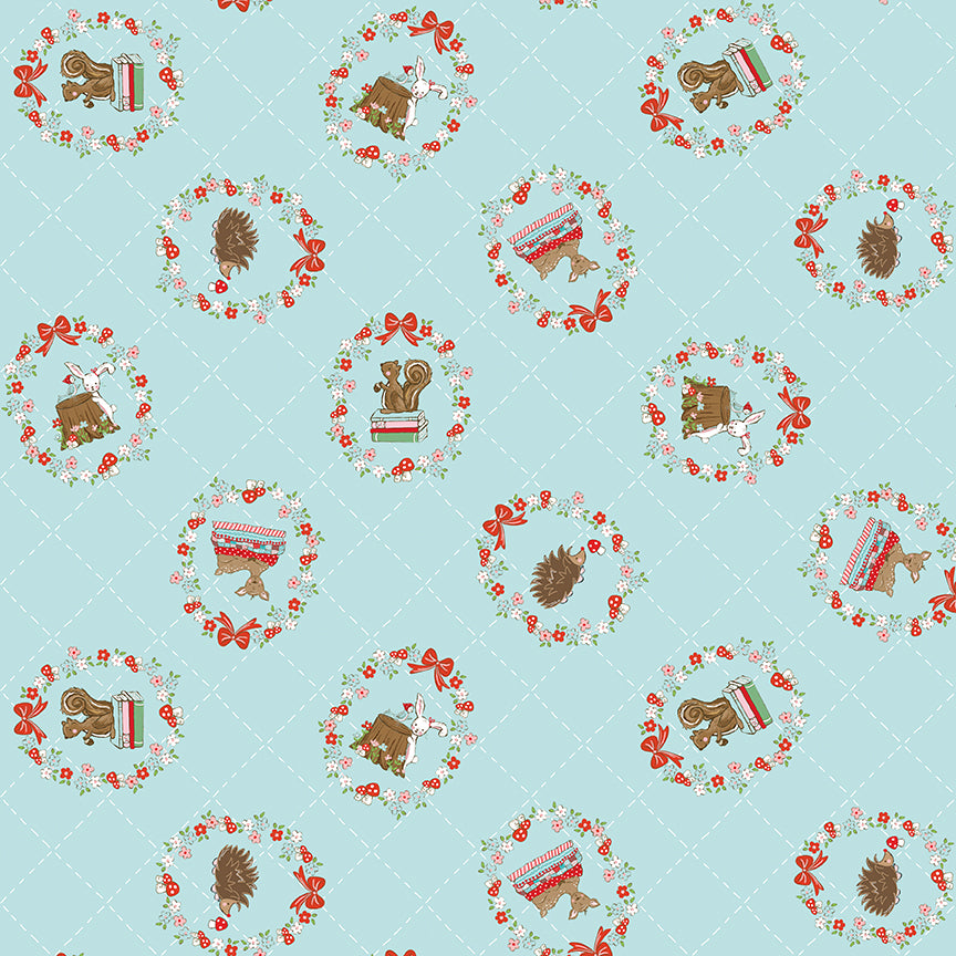 Whimsical Woodland -Curated AQUA 9 Pc  FQB-Riley Blake Designs-CFQ-WW-Aqua9