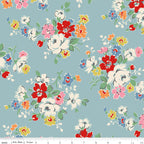 COMING SOON! - Wide Back Cath Kidston® Signature Collection-107'/108" Clifton Rose Blue-Riley Blake Designs-WB18377-BLUE