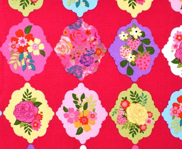Calico Cowgirls -Wallpaper Roses Pink-Poppie Cotton-CW24805 U-Pick