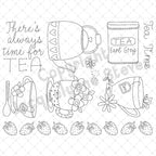 Stick & Stitch Embroidery Sheet-Always Time For Tea-The Art of Home-SS-005