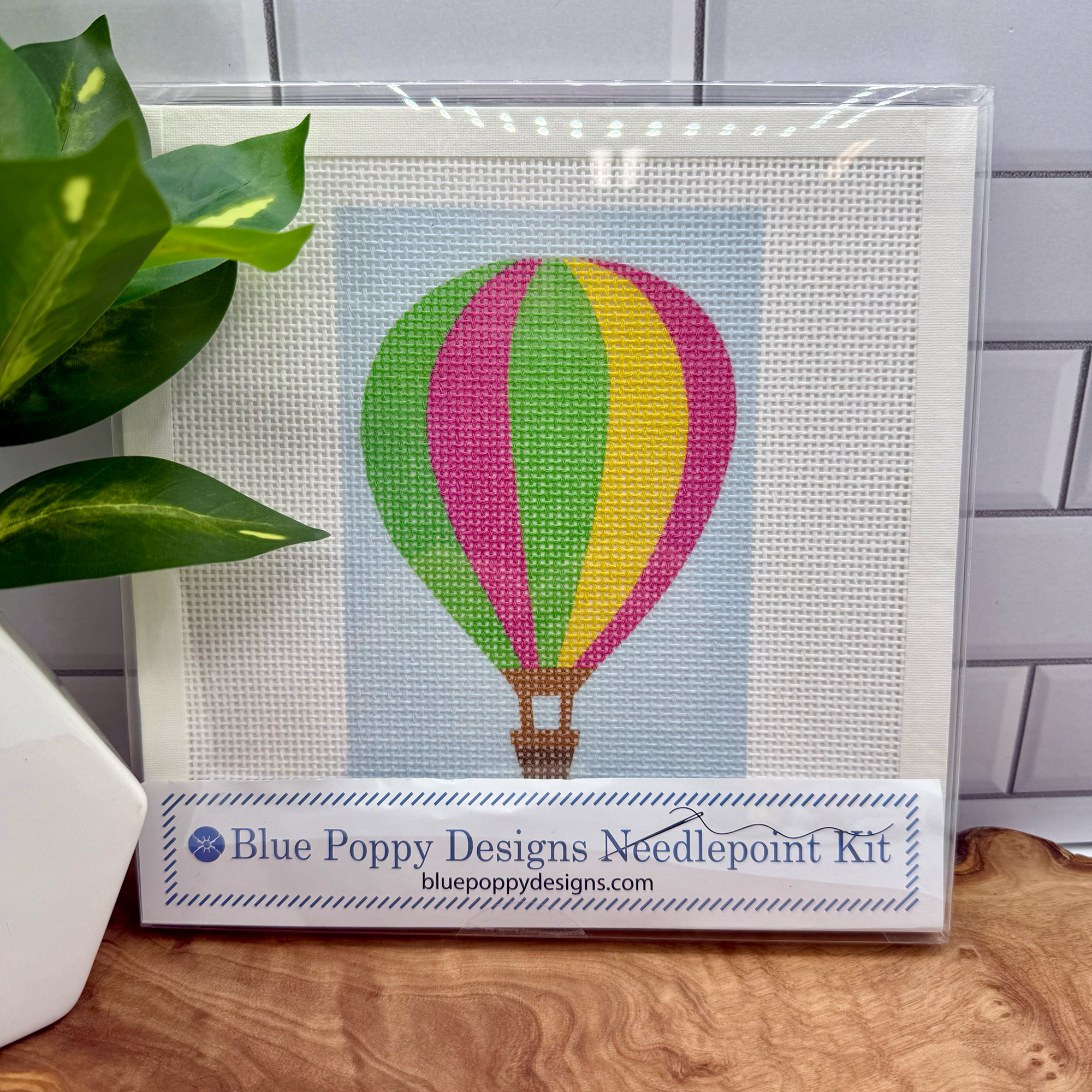 Hot Air Balloon Needlepoint Kit - Blue Poppy Designs-NP64-OBJ-015