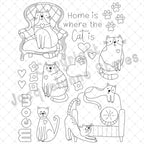 Stick & Stitch Embroidery Sheet-Home is where the Cat is-The Art of Home-SS-006